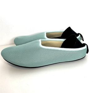 Mahabis Summer Slippers Light Teal Blue-Green Size 43 (Women 12)